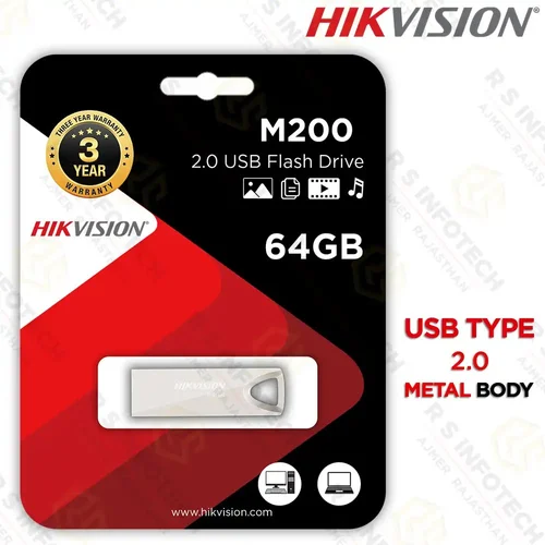 hikvision hs usb m200 64gb metal usb 2 0 flash drive 500x500