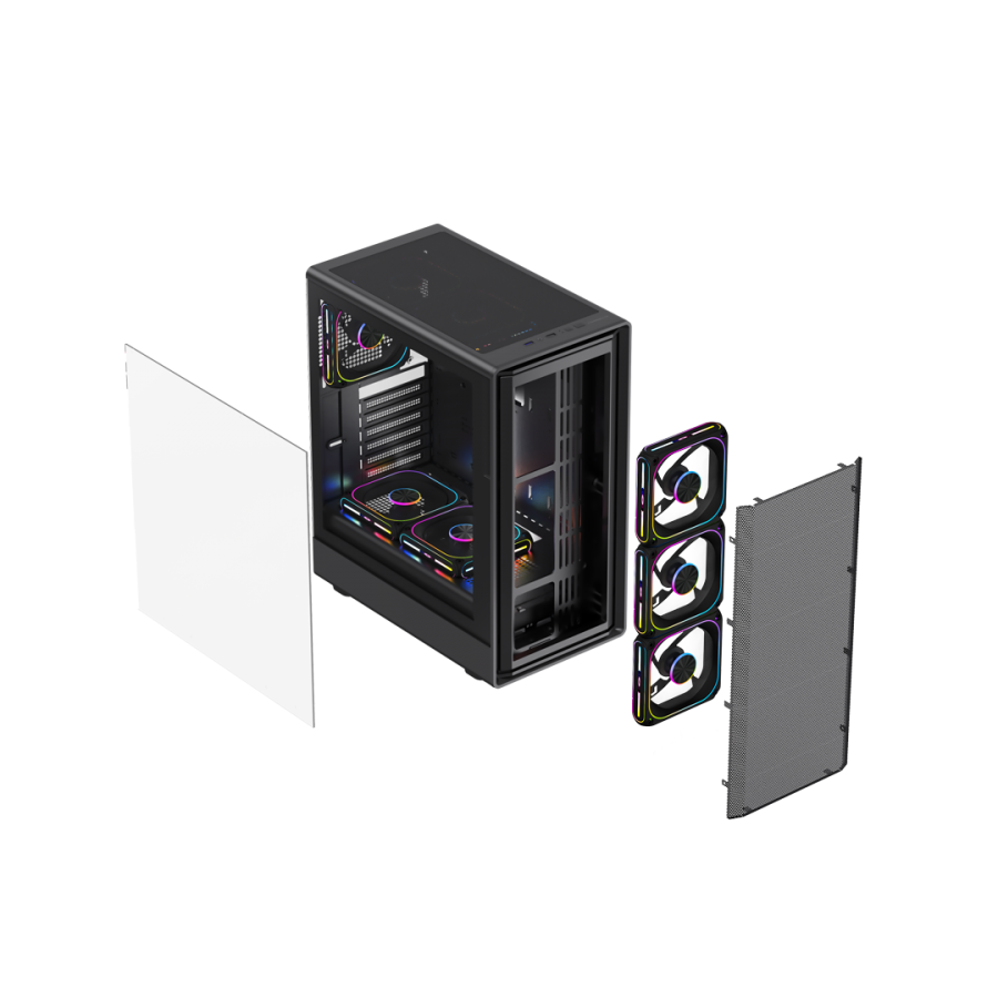 QuikFINGERS PowerMatrix-G6 Sturdy Dual-Chamber PC Case