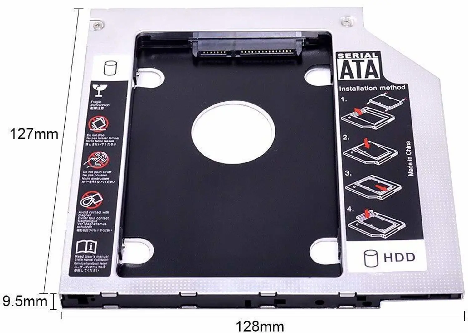 sata 2nd 2 5 inch hard drive caddy for 12 7mm universal cd dvd original imag7bdcdyfjmkgk