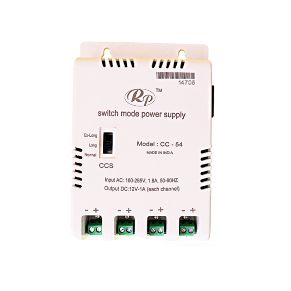 RP 4 Channel CCTV Power Supply - 1Amp Each